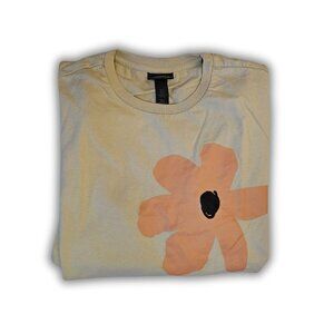 H&M MEN'S FLOWER T-SHIRT SIZE LARGE